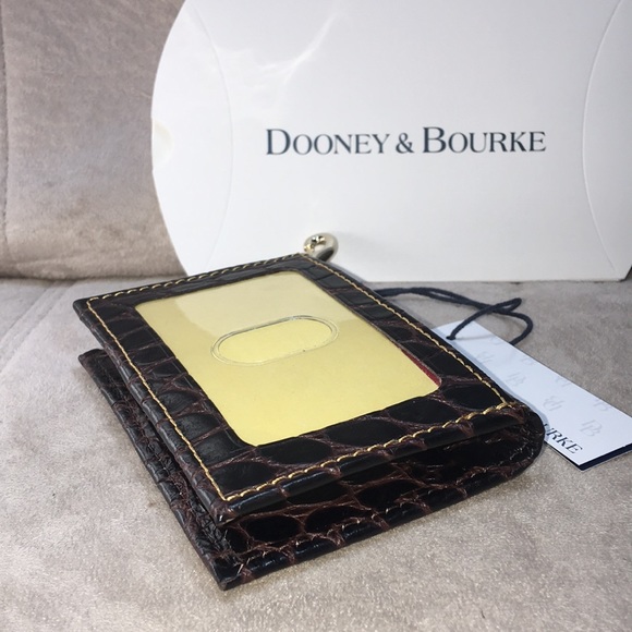 Dooney & Bourke Leather Croco Sm Credit Card Case NWT - Picture 5 of 5